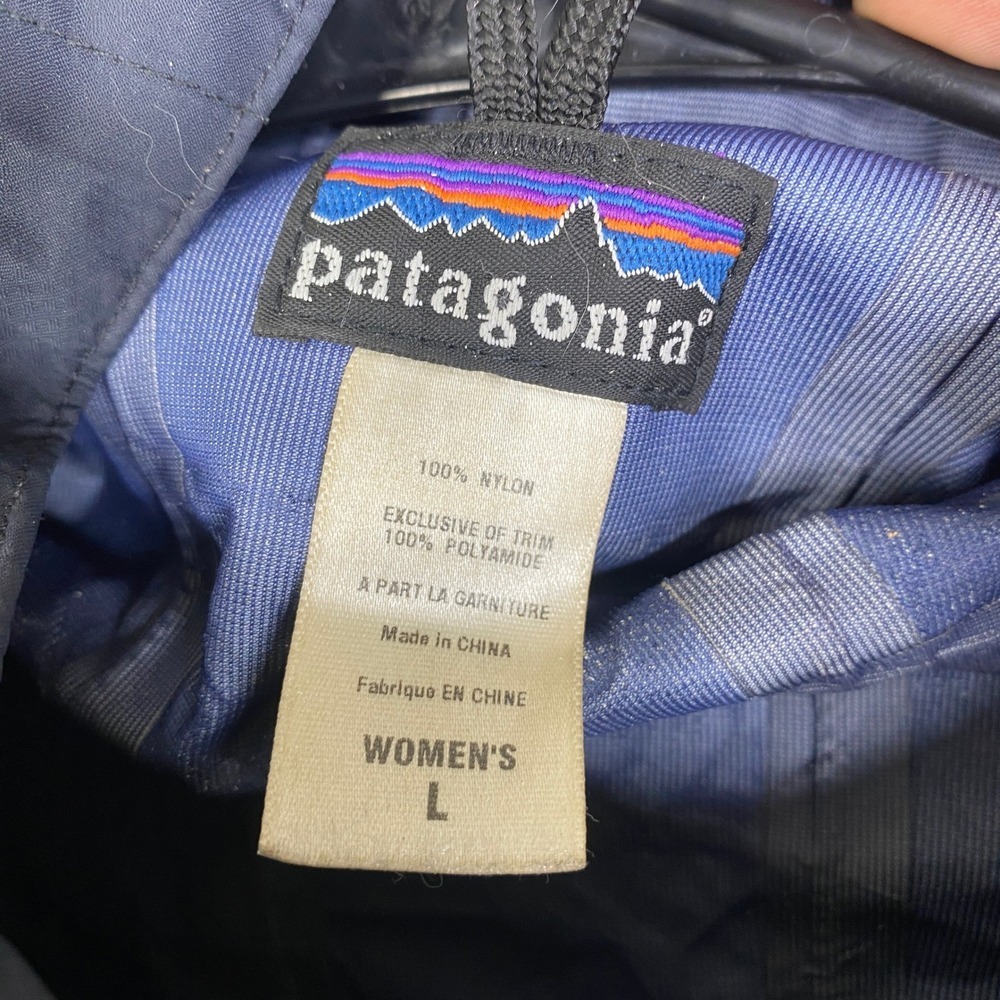 Patagonia Womens Large Full Zip Waterproof Jacket Black Super Pluma Shell 83845 - Picture 8 of 14